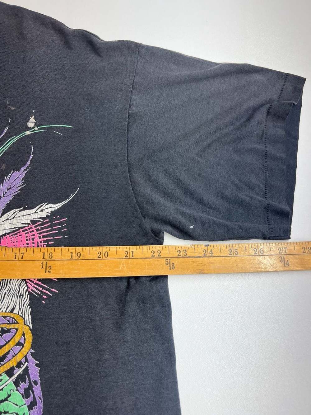 Vintage 90s Mardi Gras Mask T Shirt XL Tennessee River Single Stitch Fade 0167 - Picture 4 of 8